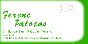 ferenc palotas business card